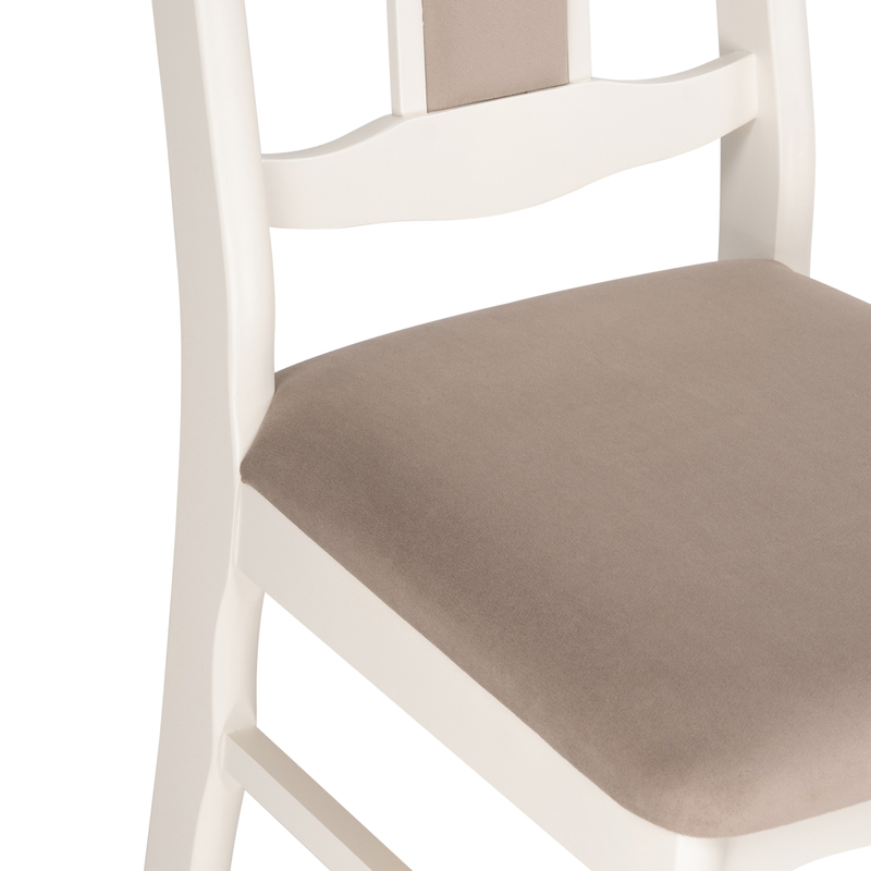 Стул деревянный, Киприан бежевый / молочный