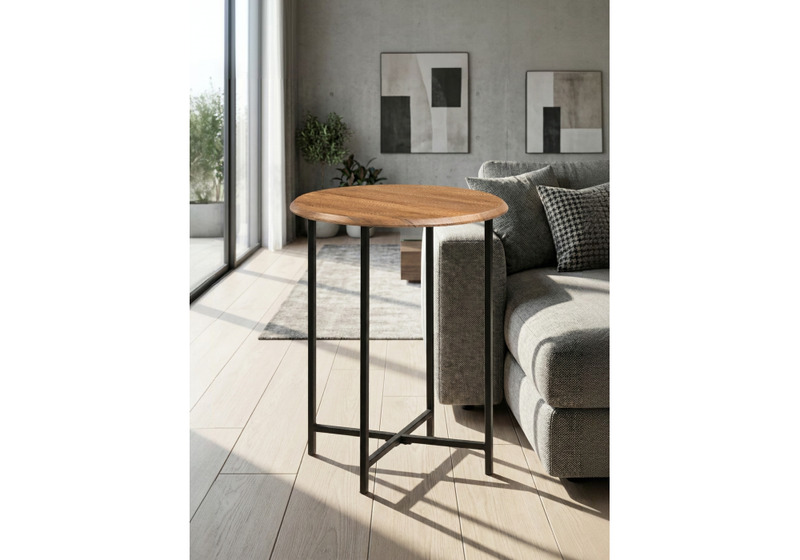 Журнальный стол, Грейс дуб вотан / черный