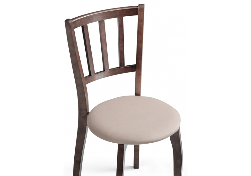 Стул деревянный, Айра бежевый / орех