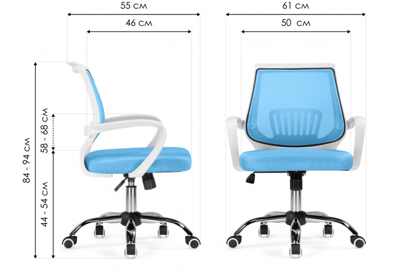 Компьютерное кресло, Ergoplus blue / white