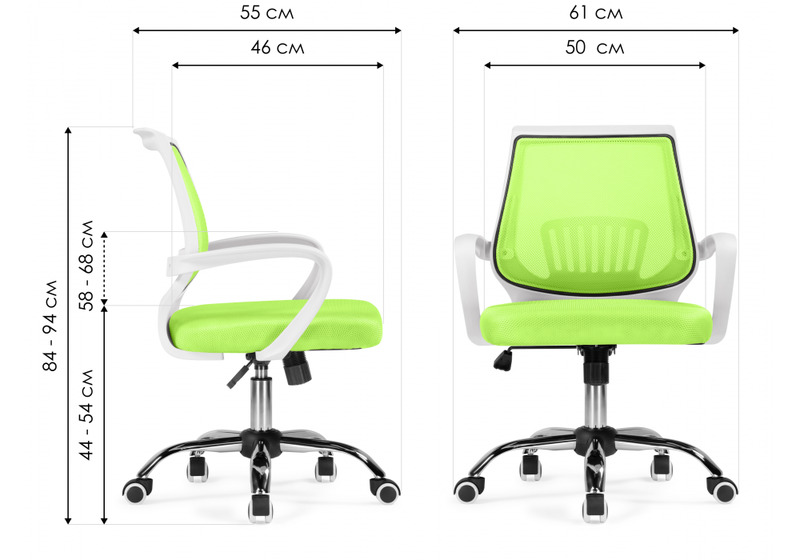 Компьютерное кресло, Ergoplus green  / white