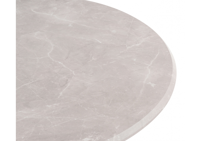 Стол деревянный, Абилин 100 мрамор светло-серый / белый матовый