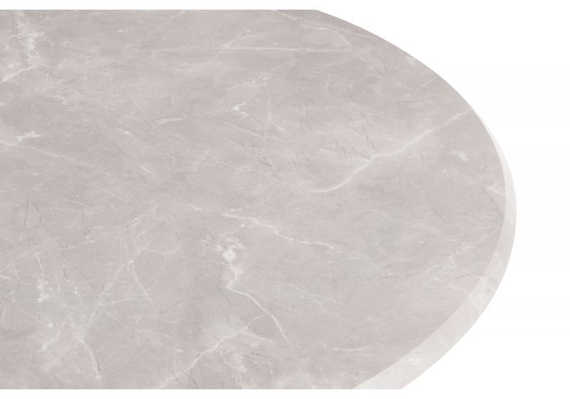 Стол деревянный, Абилин 100 мрамор светло-серый / черный матовый