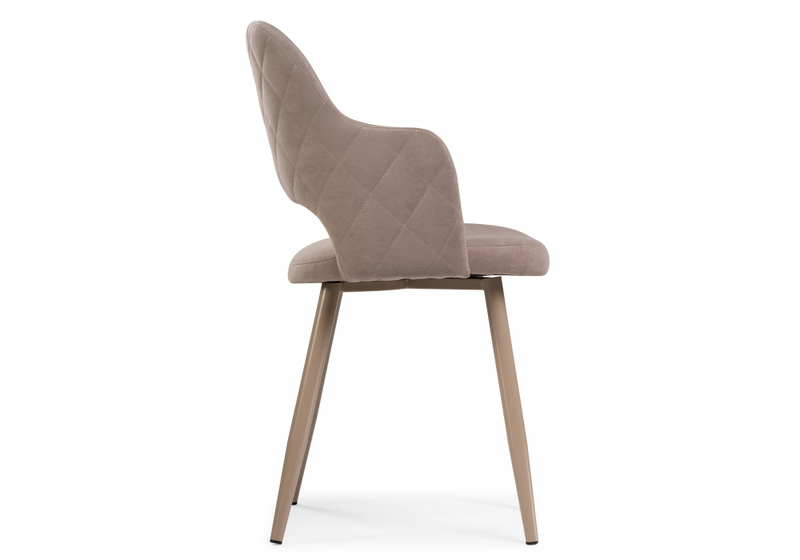 Стул на металлокаркасе, Гутрид ромбы сзади капучино