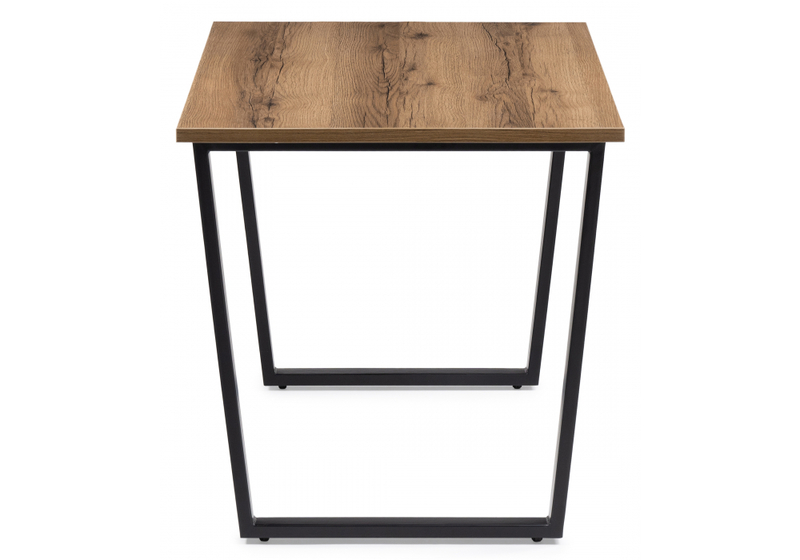 Стол деревянный, Лота Лофт 120x75 дуб крафт табачный / черный матовый