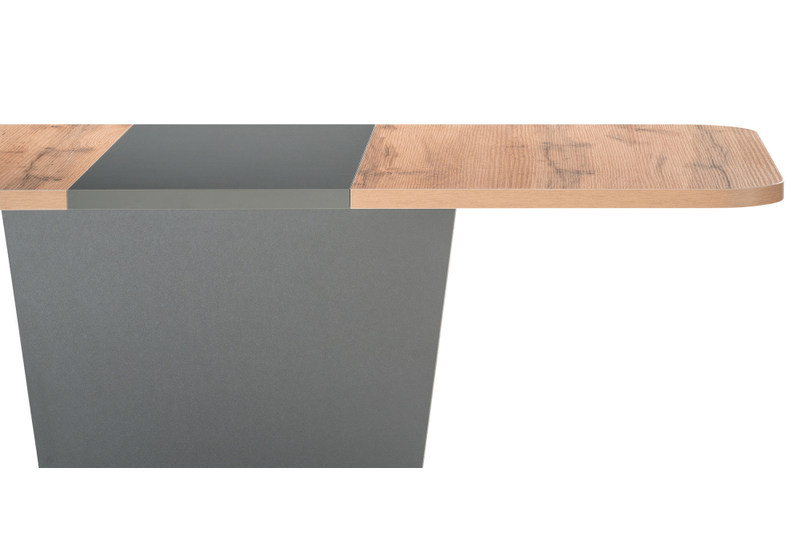 Стол деревянный, Лурвин дуб вотан / графит