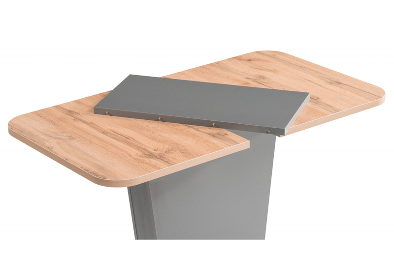 Стол деревянный, Лурвин дуб вотан / графит