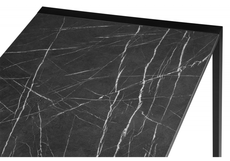 Стол деревянный, Центавр 120(160)х70х75 файерстоун / черный матовый