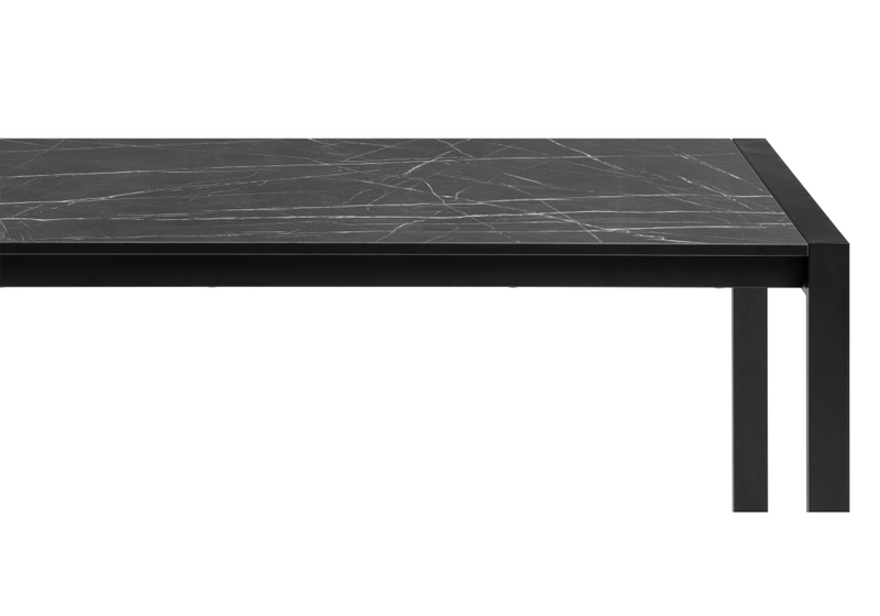 Стол деревянный, Центавр 120(160)х70х75 файерстоун / черный матовый