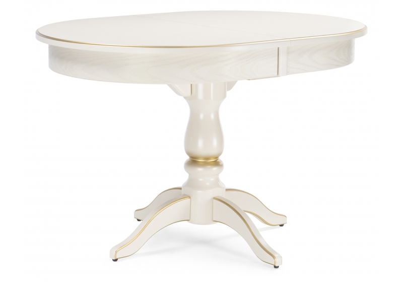 Стол деревянный, Сайрус слоновая кость / золото