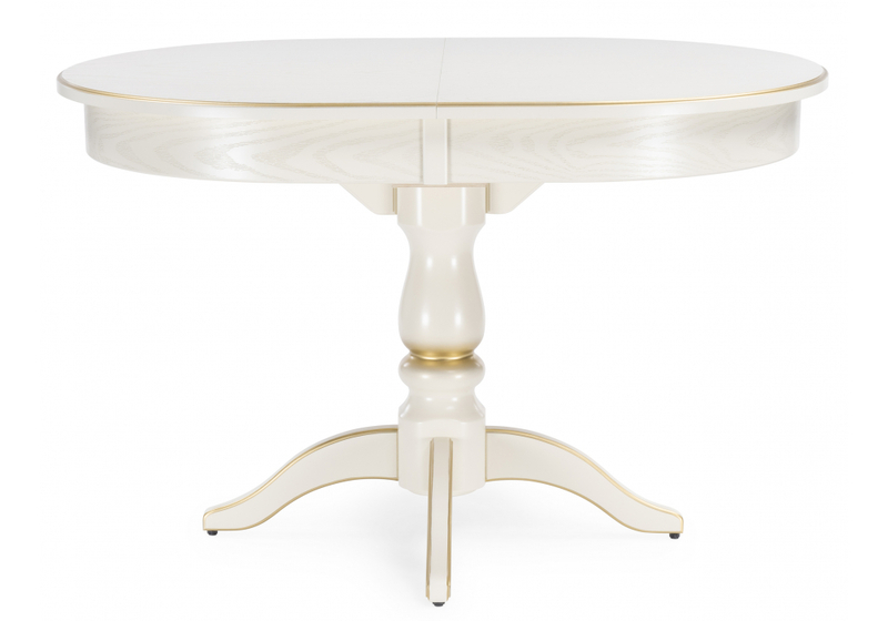 Стол деревянный, Сайрус слоновая кость / золото