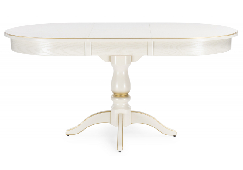 Стол деревянный, Сайрус слоновая кость / золото