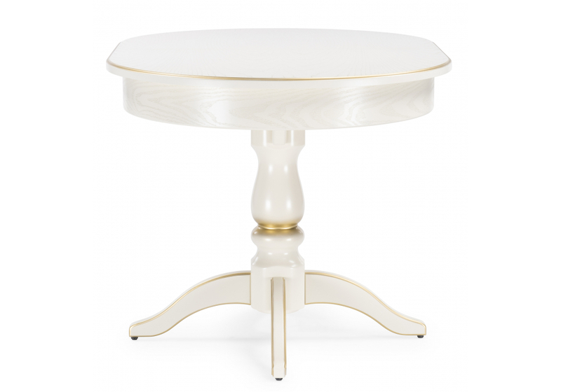 Стол деревянный, Сайрус слоновая кость / золото