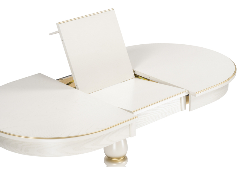 Стол деревянный, Сайрус слоновая кость / золото