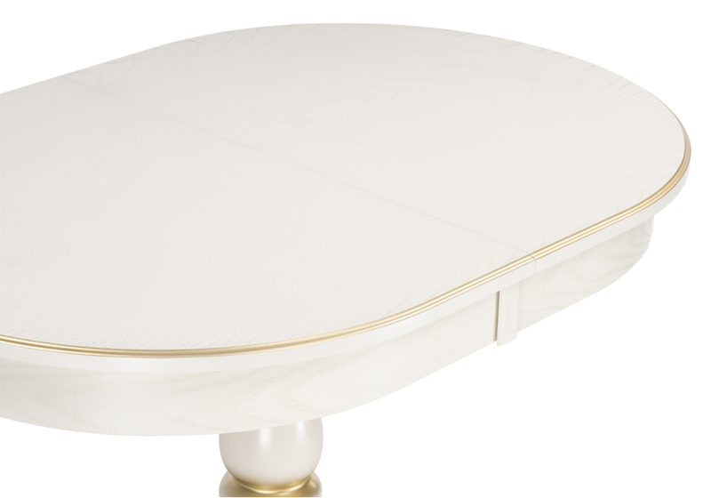 Стол деревянный, Сайрус слоновая кость / золото