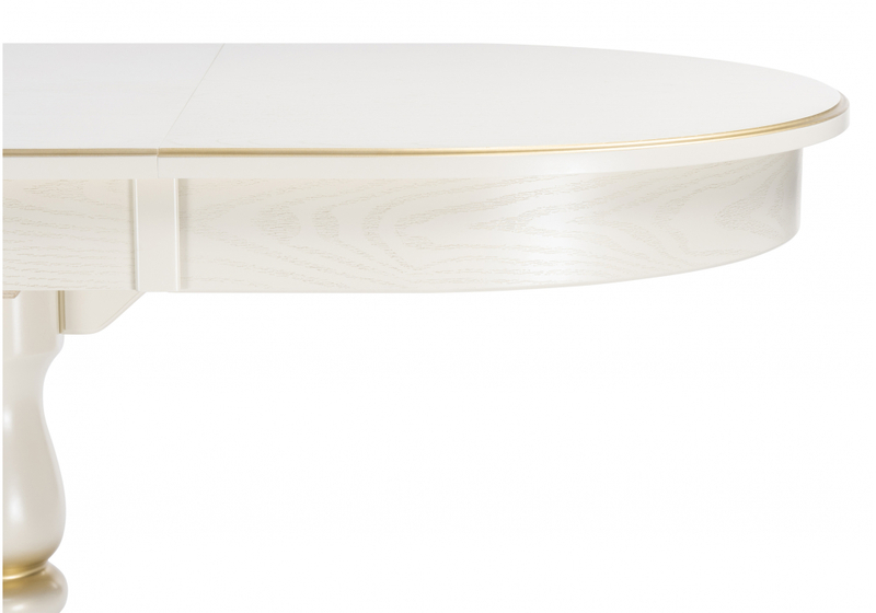 Стол деревянный, Сайрус слоновая кость / золото