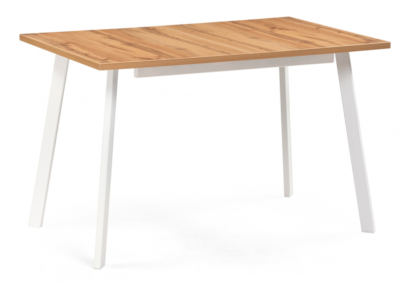 Стол деревянный, Колон Лофт 120(160)х75 дуб крафт золотой / белый матовый