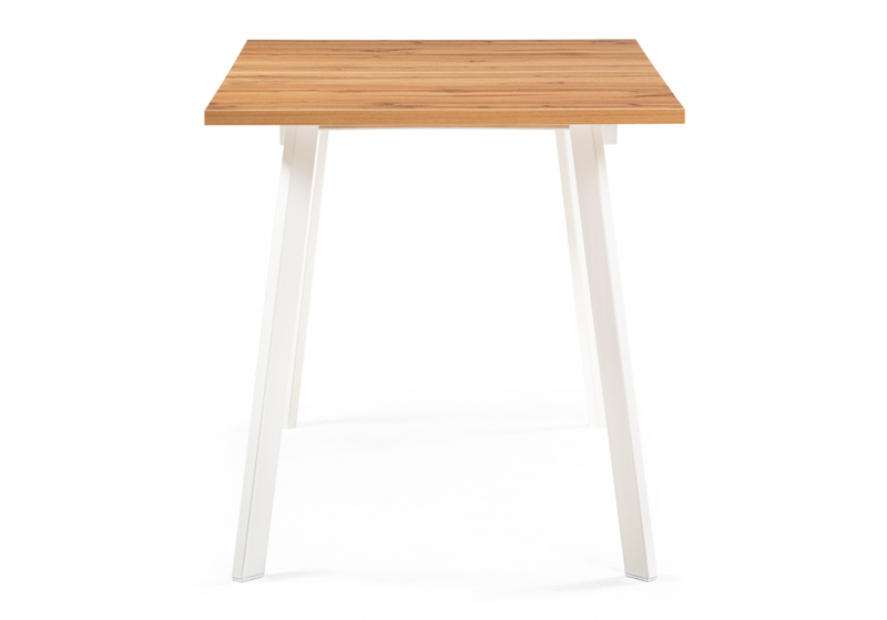 Стол деревянный, Колон Лофт 120(160)х75 дуб крафт золотой / белый матовый