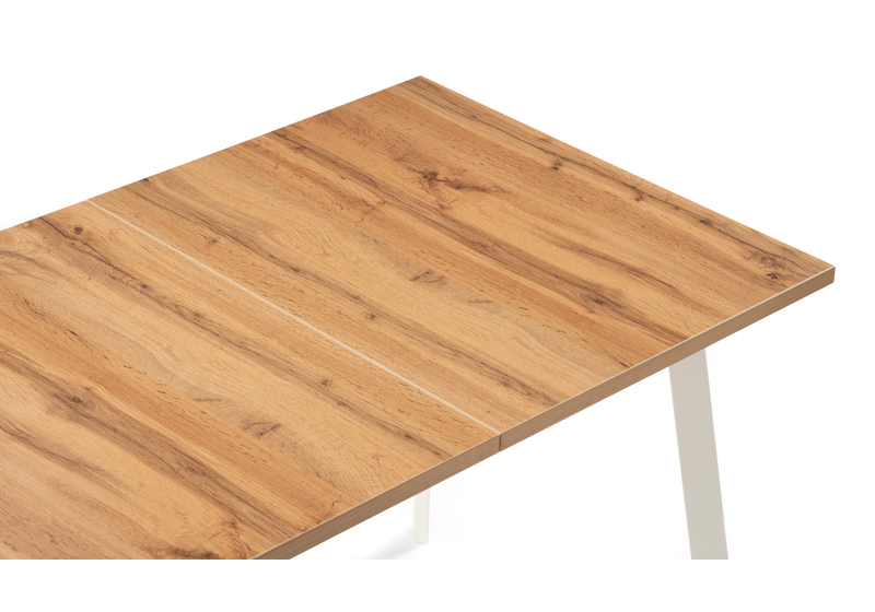 Стол деревянный, Колон Лофт 120(160)х75 дуб крафт золотой / белый матовый