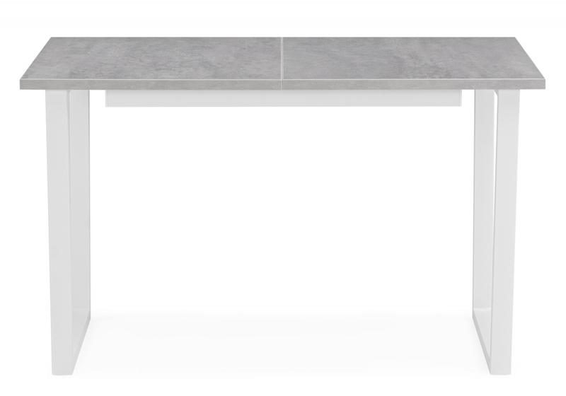 Стол деревянный, раскладной Лота Лофт 120(160)х75 бетон светлый / белый матовый