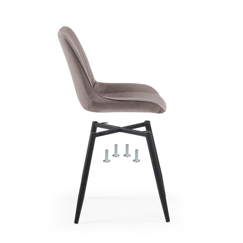 Стул на металлокаркасе, на металлокаркасе Седа К латте / черный