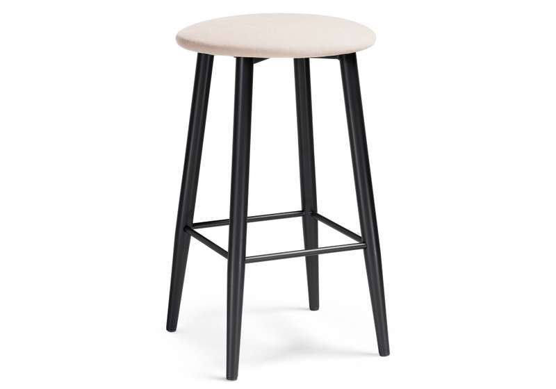 Барный стул, Гангток катания айвори / черный матовый