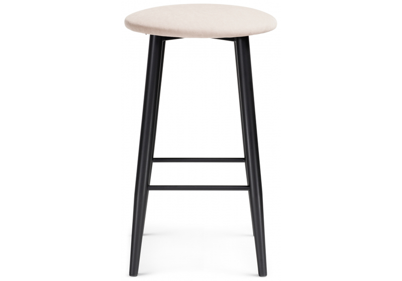 Барный стул, Гангток катания айвори / черный матовый