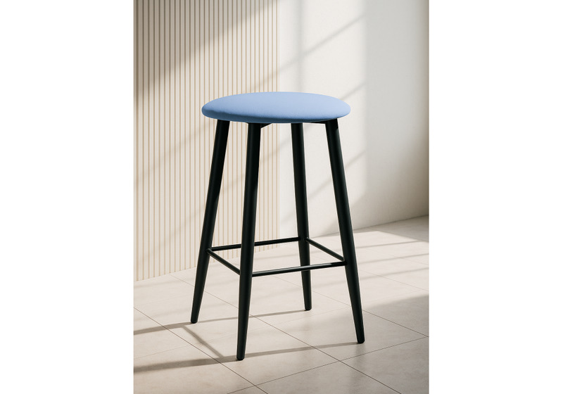 Барный стул, Гангток катания дасти блю / черный матовый