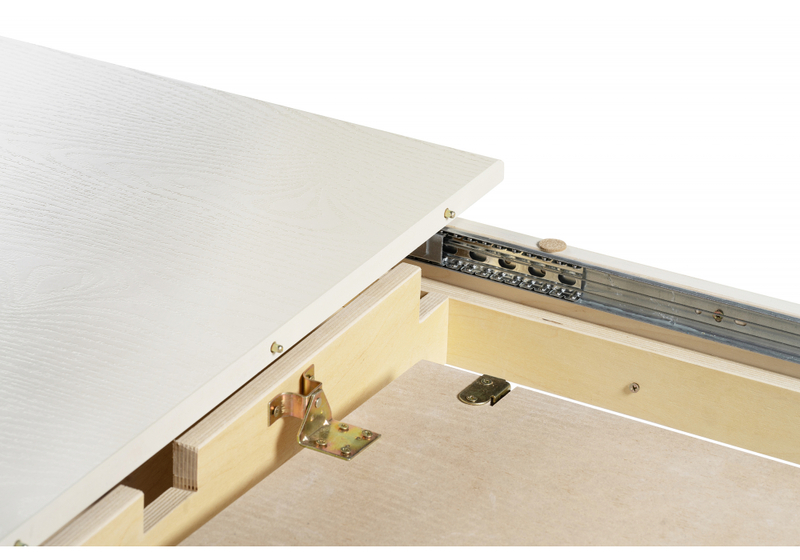 Стол деревянный, Морнит 180(240)х100 слоновая кость / золото