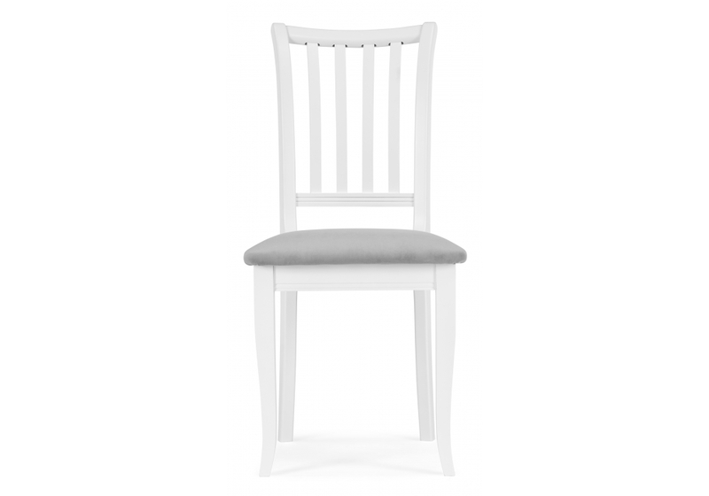 Стул деревянный, Фрезино белый / Тедди серый ВР9.024