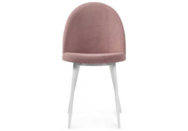 Стул на металлокаркасе, Дагрун пыльно-розовый / белый