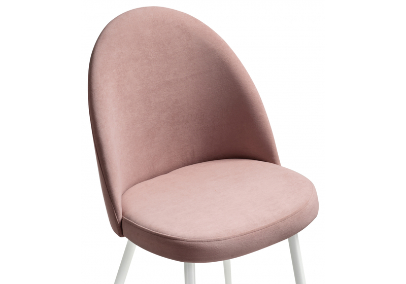 Стул на металлокаркасе, Дагрун пыльно-розовый / белый
