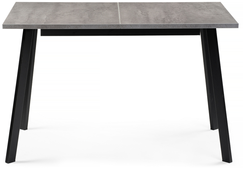 Стол деревянный, Колон Лофт 120(160) х 75 черный матовый / бетон