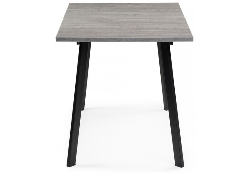 Стол деревянный, Колон Лофт 120(160) х 75 черный матовый / бетон