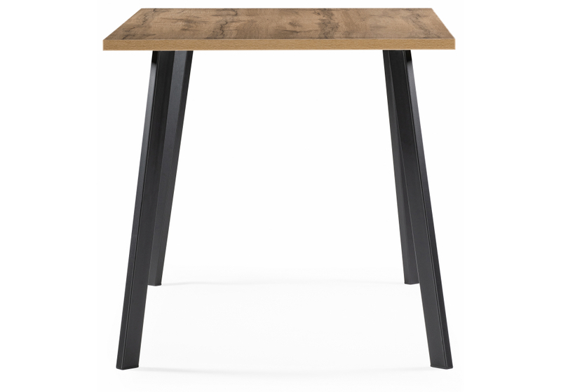 Стол деревянный, Тринити Лофт 140x80 дуб крафт золотой / черный матовый