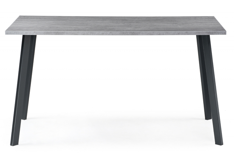 Стол деревянный, Тринити Лофт 140х80 бетон светлый / черный матовый