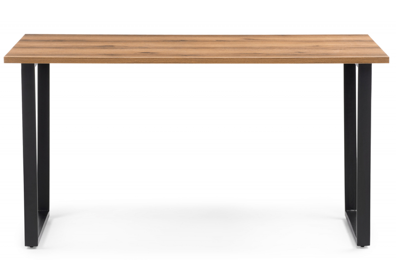 Стол деревянный, Лота Лофт 140х80 дуб крафт табачный / черный матовый