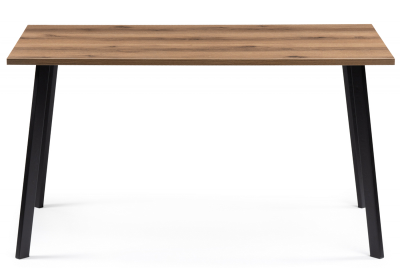 Стол деревянный, Тринити Лофт 140х80 дуб крафт табачный / черный матовый