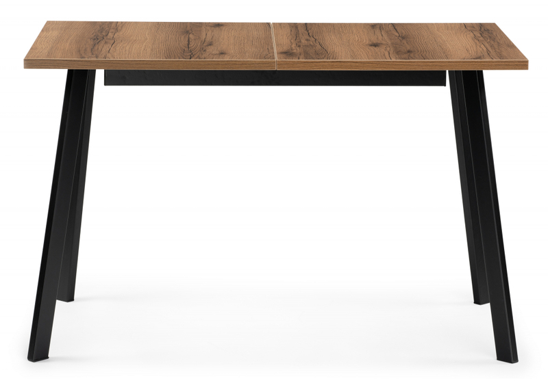 Стол деревянный, Колон Лофт 120(160)х75 черный матовый / дуб крафт табачный