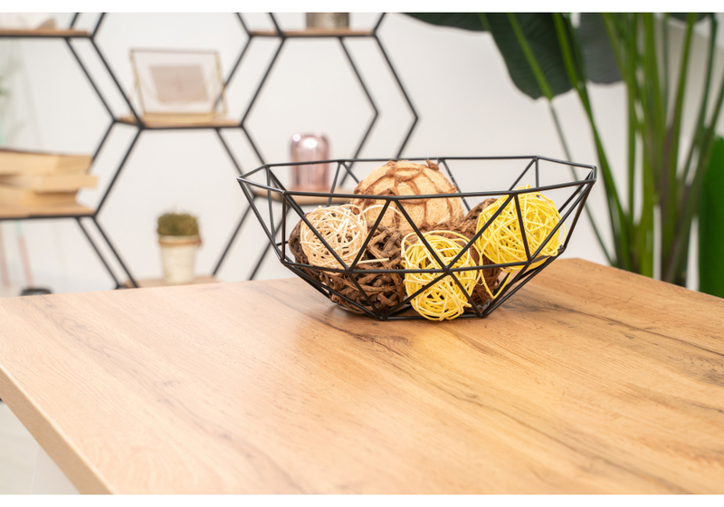 Стол деревянный, Лота Лофт 140х80 белый матовый / дуб крафт золотой