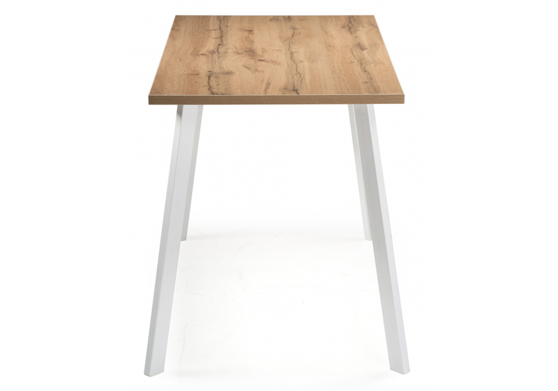 Стол деревянный, Тринити Лофт 140х80 дуб крафт золотой / белый матовый