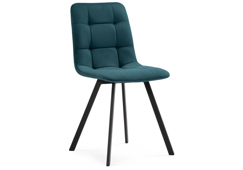 Стул на металлокаркасе, Чилли морская волна / черный