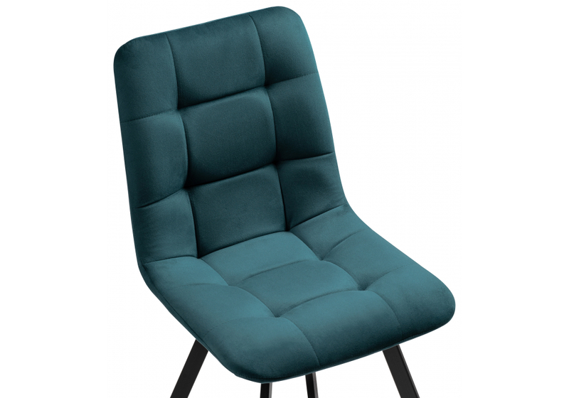 Стул на металлокаркасе, Чилли морская волна / черный