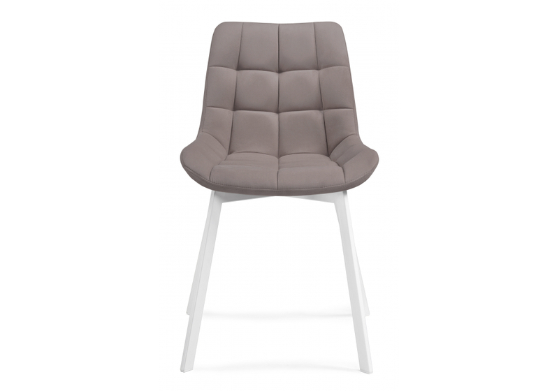 Стул на металлокаркасе, Челси латте / белый