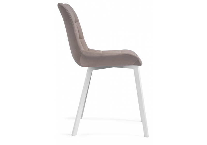 Стул на металлокаркасе, Челси латте / белый