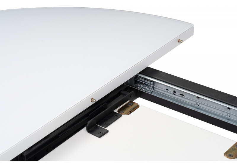 Стол стеклянный, Бетина черный / белый