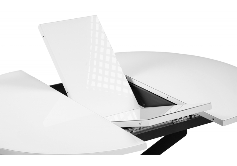 Стол стеклянный, Лауриц черный / белый