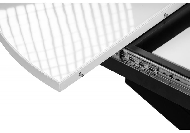 Стол стеклянный, Лауриц черный / белый