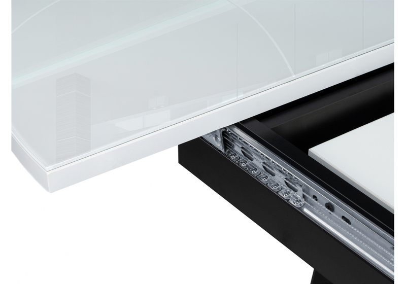 Стол стеклянный, Регна черный / белый