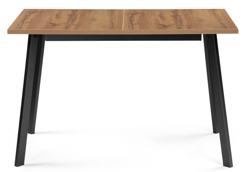 Стол деревянный, Колон Лофт 120(160) х 75 черный матовый / дуб крафт золотой